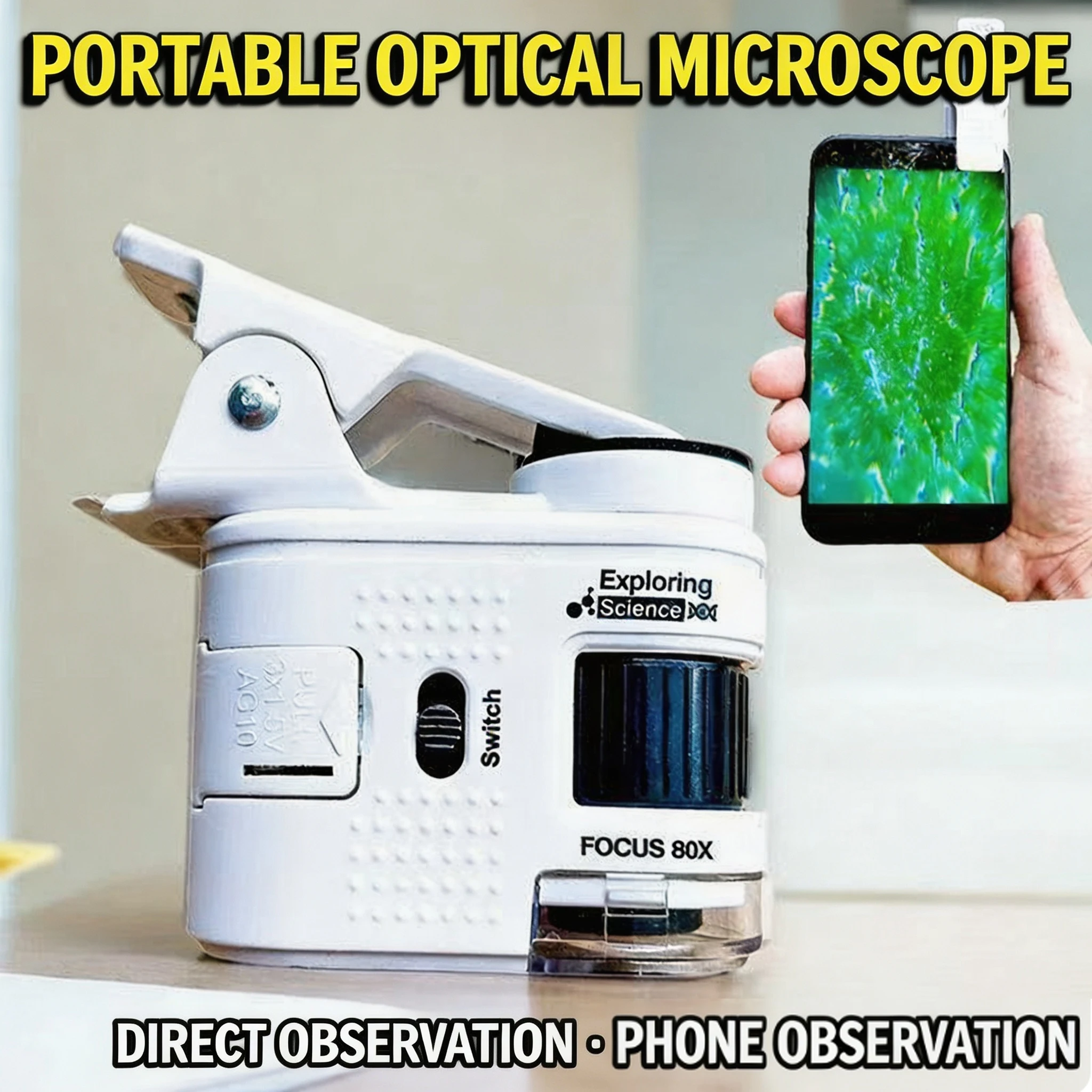 Microscopio Portátil 80X para  - Kids Outdoor Microscope reseña y precio