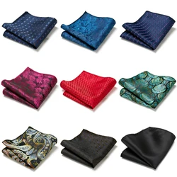 Mouchoir de poche carré tissé à la main, 100% soie Hanky poche carré imprimé hombre rose vêtements de bureau, accessoires