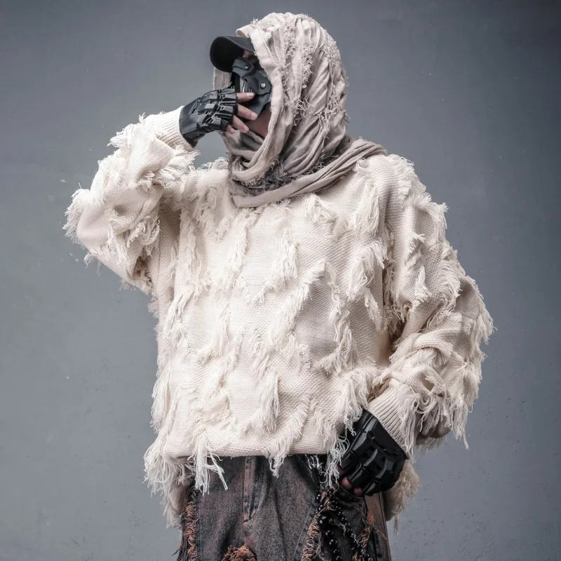 HKSH Autunno Inverno Nuovo Uomo Waste Land Style Moda Nappa Jacquard Design Maglione lavorato a maglia Trendy Nicchia Casual Pullover HK13383