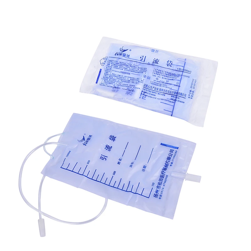 5Pcs Medical Latex Sleeve Type Urine Bag Male Drainage Catheter 1000ML For Elderly Bed Incontinence Patient Urine Collector