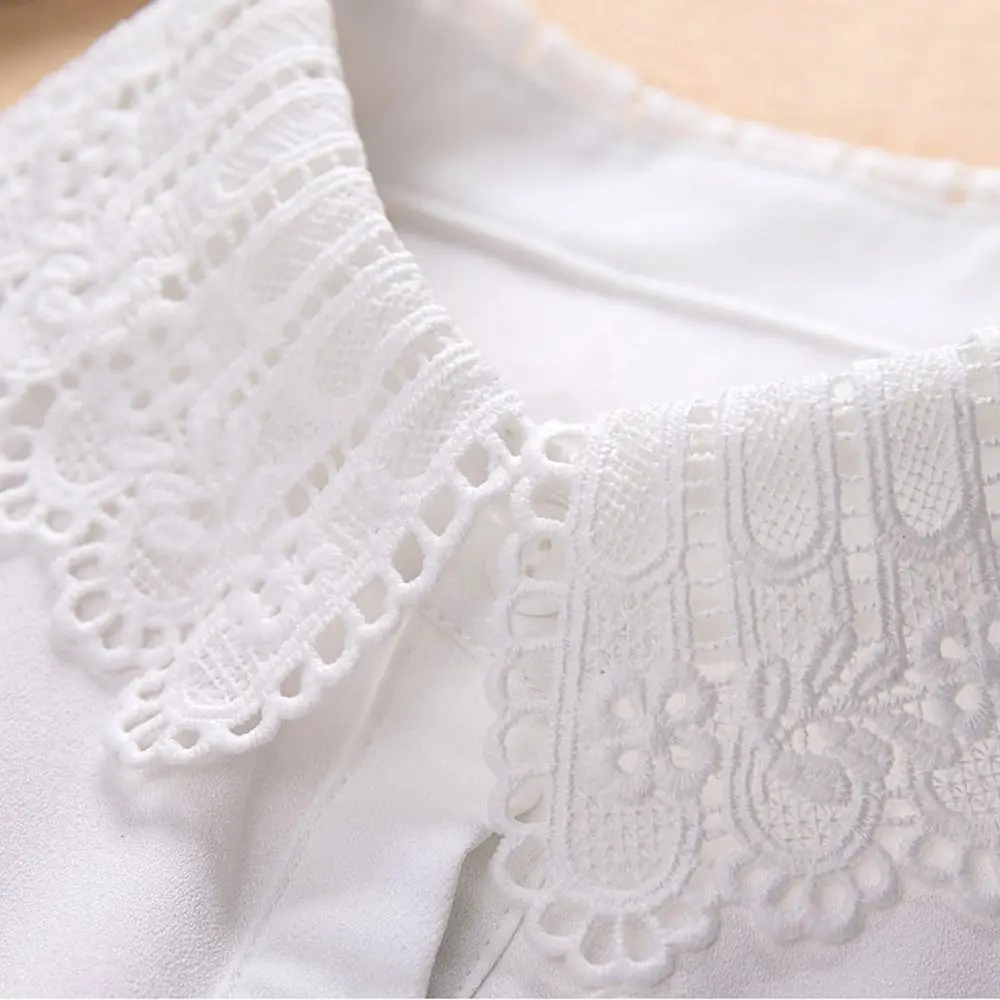 Clothes Accessory Detachable Fake Collar Lace White Black False Collar Lapel Collar Women Girls