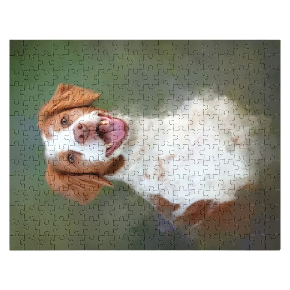 Brittany Spaniel Dog Art Jigsaw Puzzle Baby Toy Puzzle For Children