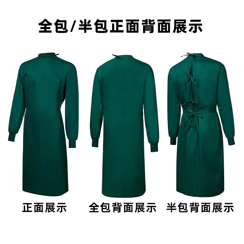 

Sky05 Green surgical gowns Cotton Dental Doctor workwear Surgeons Half Wrapped Reverse Wearing Full Isolation Clothing Lon99JIu@