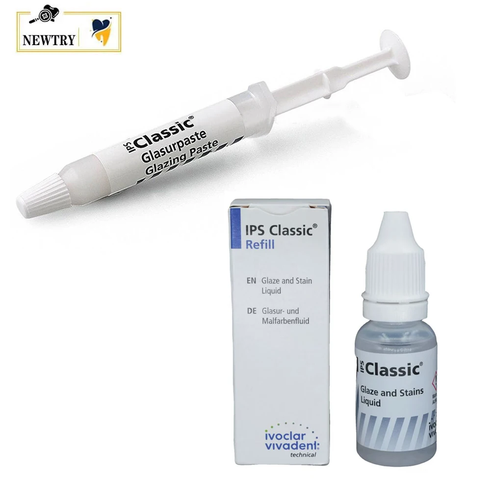 

Ivoclar IPS Classic Glaze And Stain Liquid 15ml Dental Lab Porcelain Restoration Refill Material Glasurpaste Glazing Paste 3g