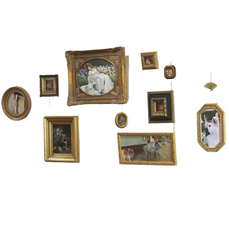 Dispositivo per appendere la pittura in ottone, pittura per appendere la pista, pittura decorativa retrò francese, sala espositiva per pittura artistica