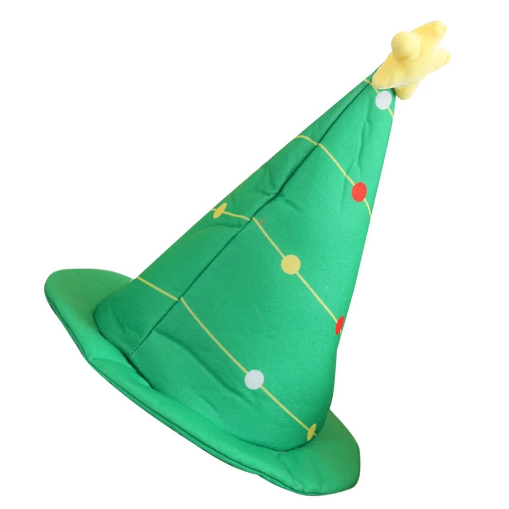 

Christmas Tree Hat Soft Breathable Xmas Festival Cap Holiday Party Dress Up Hat Christmas Costume Accessory Xmas Tree Cap