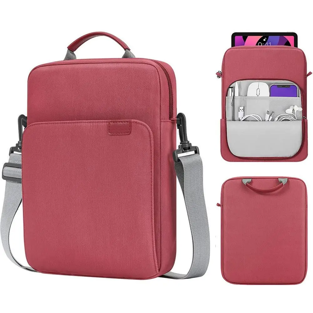 9/11/13.3 inch Tablet Sleeve Case Concealed Hand Strap Universal Shoulder Bag Shockproof Wear-resistant Protective Cover