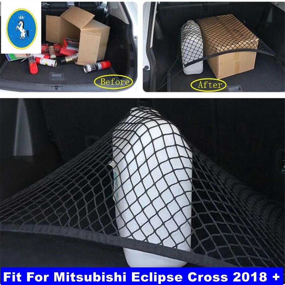 

Trunk Rear Storage Cargo Luggage Elastic Mesh Net Holder Pocket Kit Fit For Mitsubishi Eclipse Cross 2018 - 2022 Car Accessories