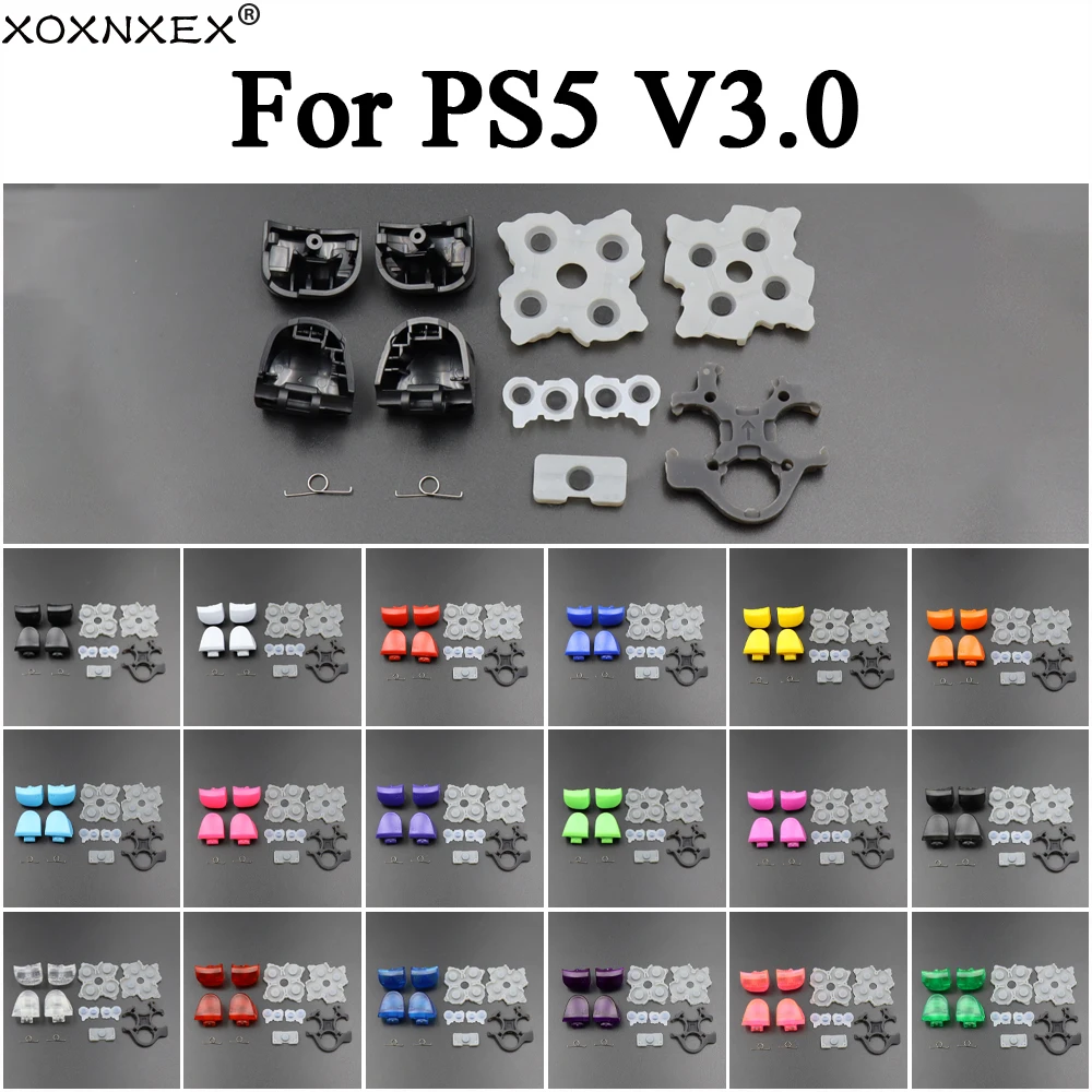 L1 R1 L2 R2 Trigger Schulter Taste Mit Feder + Leitfähigen Gummi Taste Für PS5 V3 3,0 BDM-030 Controller Ersatzteile