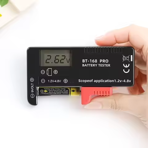 Universal Battery Tester BT168 BT168D BT168PRO for AA AAA C D 9V 18650 Button Cell Batteries