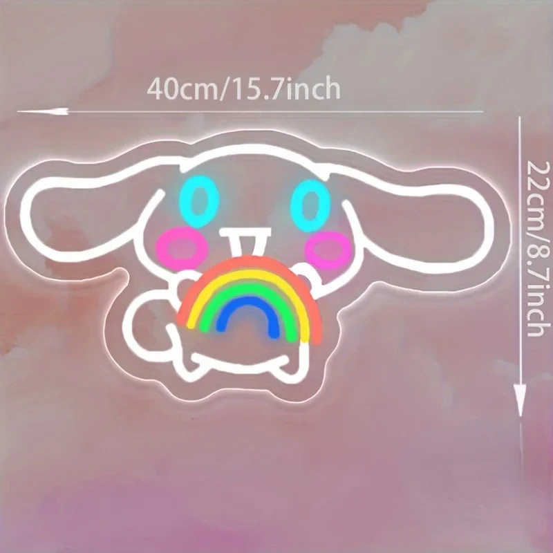 

Sanrio Cinnamoroll Neon Sign For Wall Decoration USB Neon Sign For Bedroom Decor Diammble Neon Sign For Shop Decor Kids Gifts