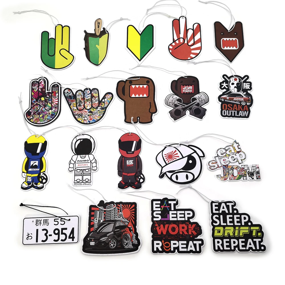 100 أجزاء/وحدة سيارة معطّر الهواء معلقة السيارات مرآة الرؤية الخلفية العطور JDM سباق نمط توربو قرص فرامل امتصاص الصدمات #5