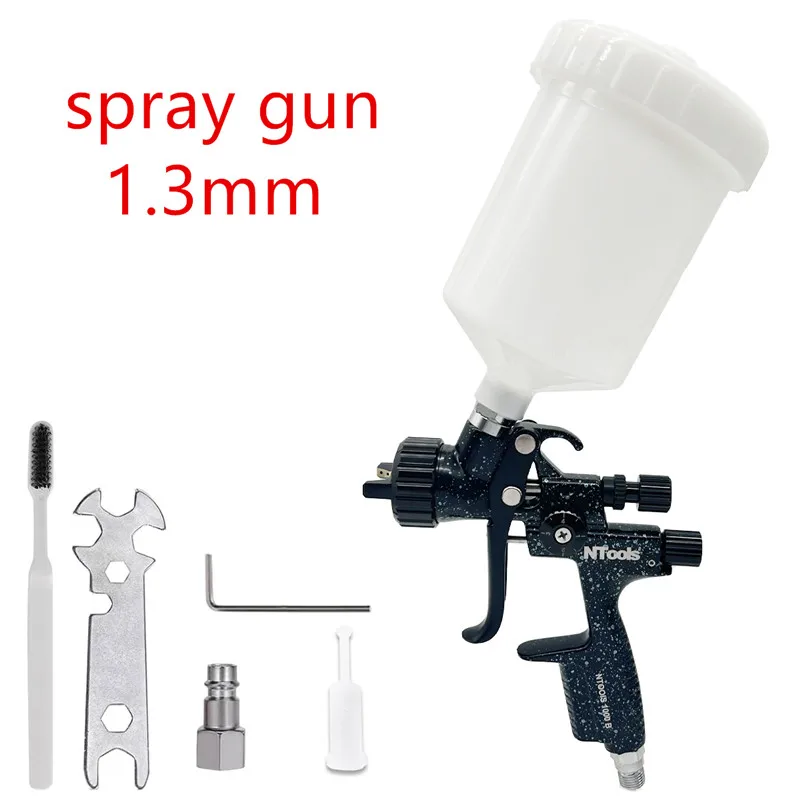 1000B Spray Gun 1.3mm Nozzle With Adapter Mix Tank Water Based Paint Air Spray Gun For Painting SPRAY GUN