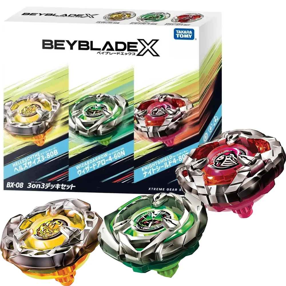 

GENUINE TAKARA TOMY BEY X BX-08 3on3 Deck Set BLADE NEW WITH ORIGINAL PACKAGING SET BX 08