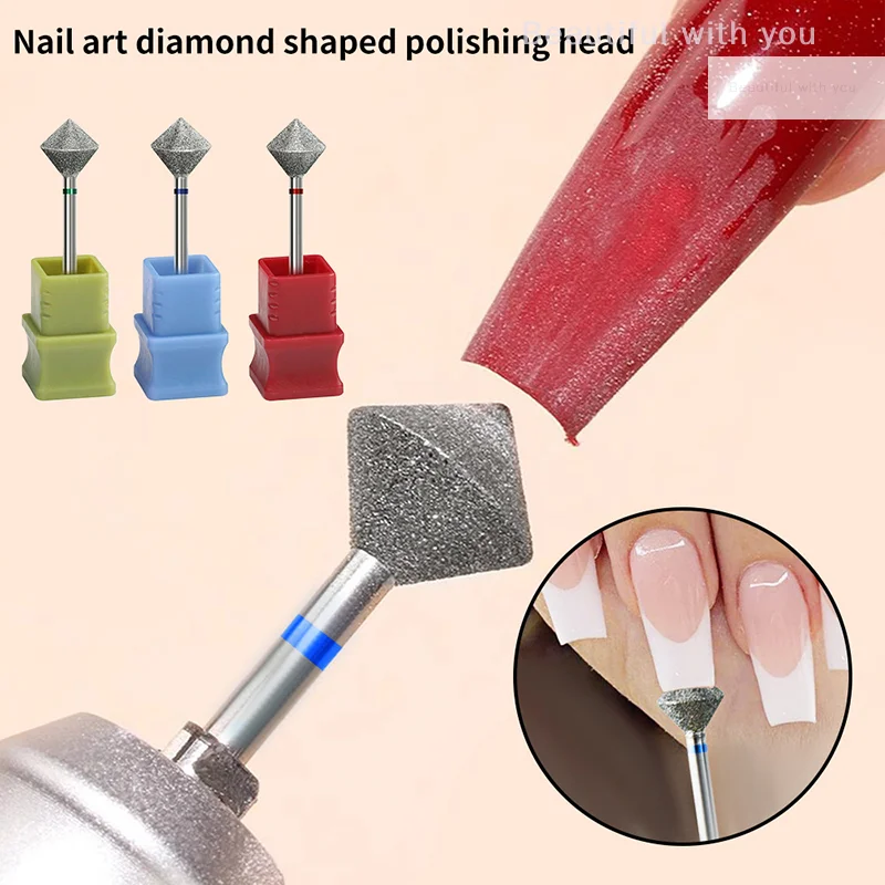 

Diamond Nail Drill Bits Rotary Cuticle Clean Burr 3/32" Manicure Bit Drill Nail Grinding Head Machine Accessories