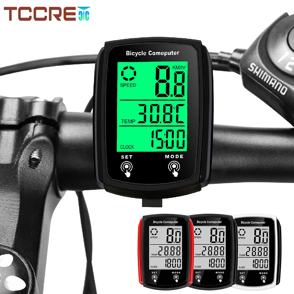 

1Set Cycling Computer Speed Sensor, Bicycle Speedometer Waterproof Bike Odometer with Touch Sensor Switch,Digital LCD Screen