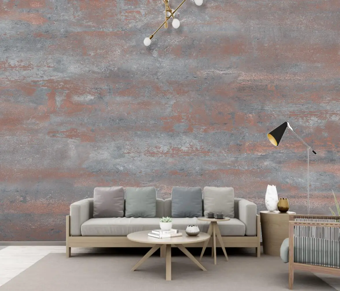 Custom Retro rust wallpaper for bedroom walls coffee bar TV background photo mural 3D wall papers home decor interior stickers