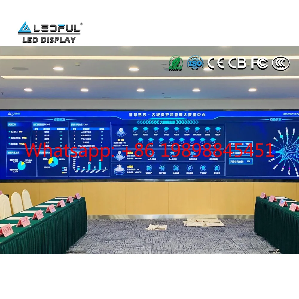 Custom Indoor LED Video Wall Module Panel P1.2 P1.5 P1.6 P1.8 P2 P2.5 P3 P4 Giant Advertising LED Screen