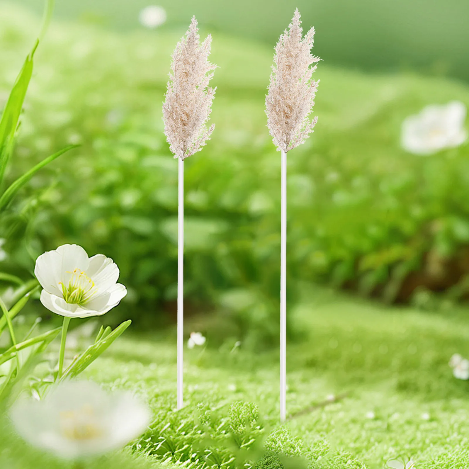 

40Pcs Iron Wire Flower Poles DIY Floral Arrangements Crafting Wire Stems for Artificial Flowers Decorative Flower Stems