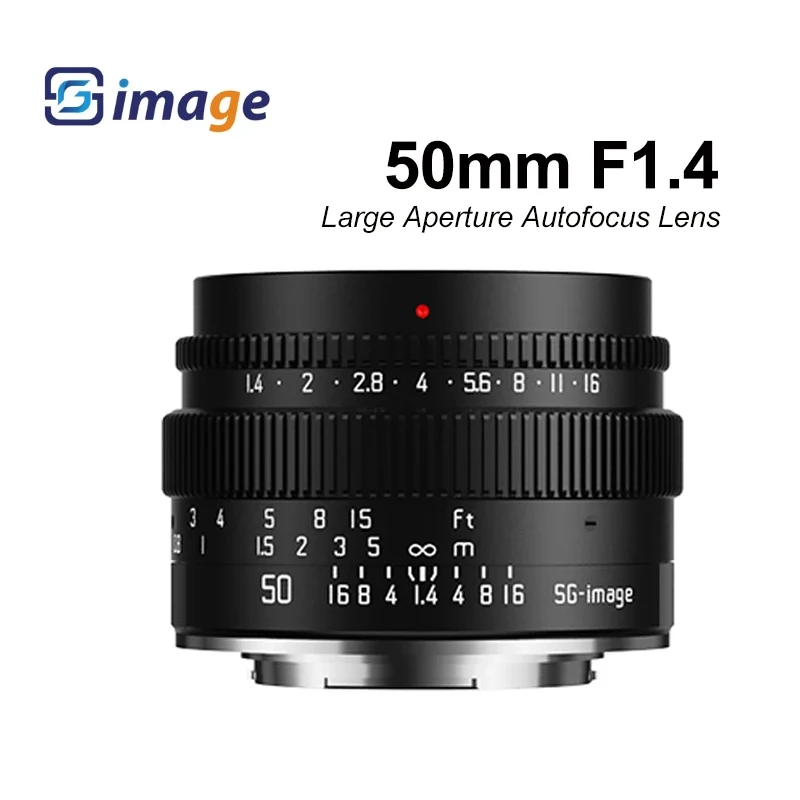 

SGimage 50mm F1.4 Camera Lens APS-C Large Aperture Standard Prime For Sony E Fuji X Canon EF-M/RF Nikon Z M43 L Mount Cameras