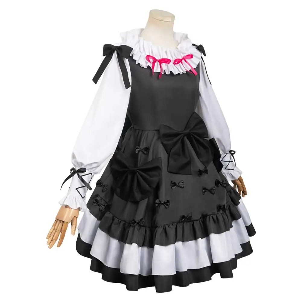 Anime Kaname Madoka cos Puella Magi Madoka Magica Cosplay Costume Women Maid Dress Headband Outfits Halloween Carnival Suit