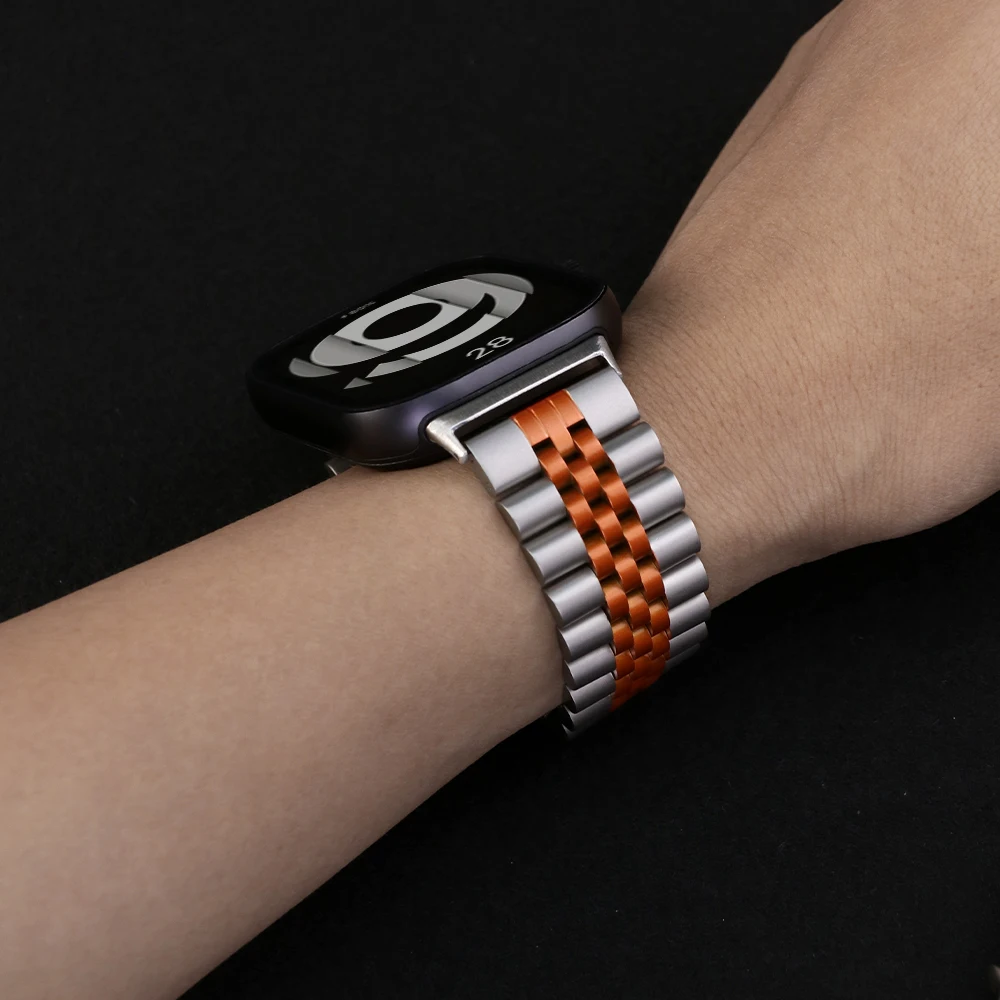 Ремешок из нержавеющей стали для Xiaomi Mi Band 9 Pro/Mi Band 8Pro, металлический ремешок для умных часов, браслет Correa для Redmi Watch 5 4, ремешок для часов