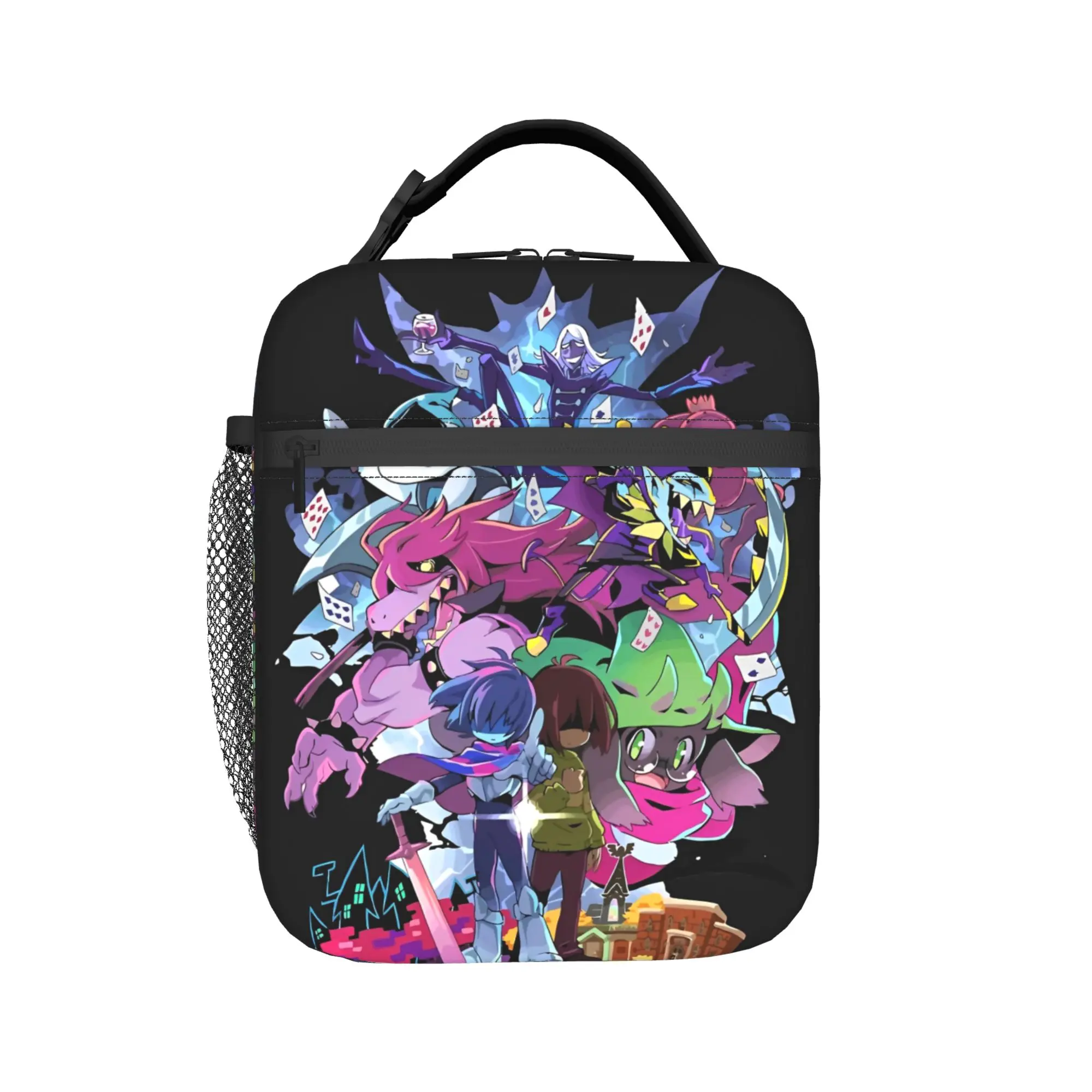 Deltarunes Adventure Insulated Lunch Bags Cooler Bag Reusable,Lunch Container  High Capacity Tote Lunch Box Men Women