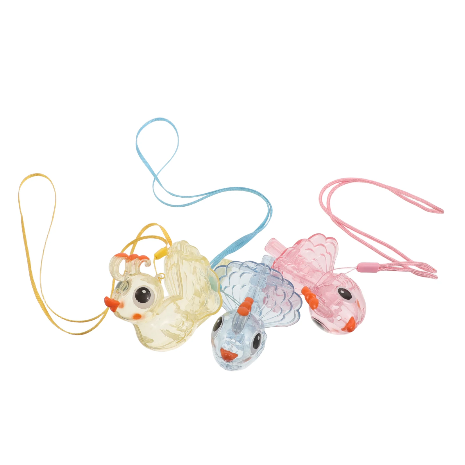 Sifflet d'oiseau de dessin animé coloré, 3 pièces, Instruments de musique pour enfants, amusant en plein air, sifflet d'eau pour enfants