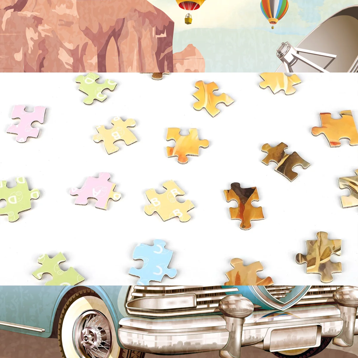 Legpuzzels voor volwassenen/kinderen 300 stuks Vintage auto Legpuzzels Families Games Speelgoed voor thuis Art Decor Puzzels 15 "x 10"