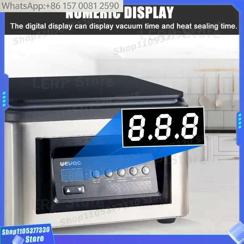 Premium Vacuum Sealer Home Use Liquid Moist Dry Food Fully Automatic Commercial Vacuum Sealing Machine With Double Heat