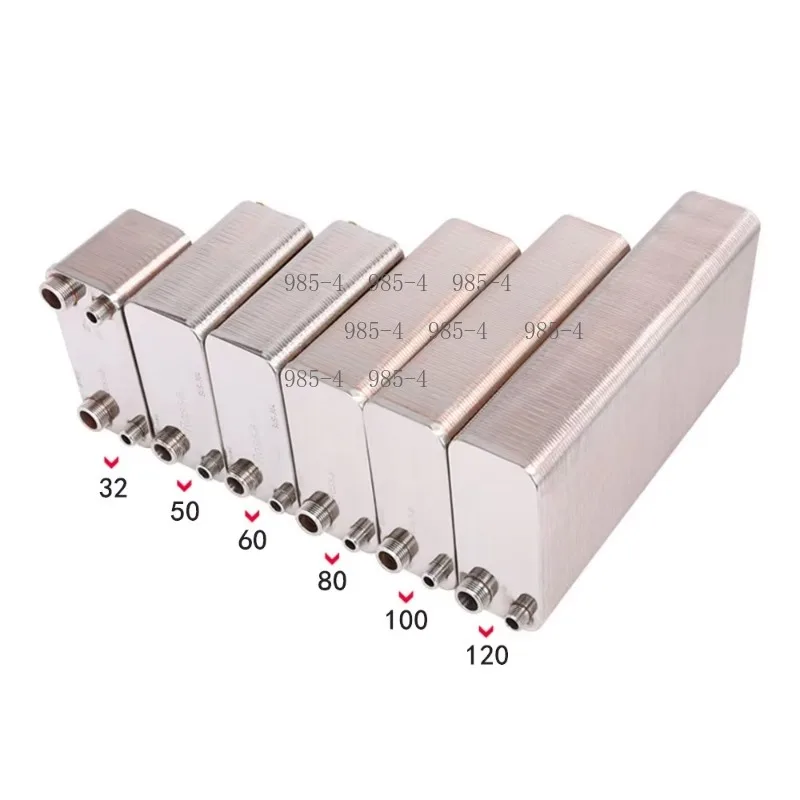 120 Plates SUS304 Stainless Steel Brazed Plate Type Heat Exchanger Water Heater