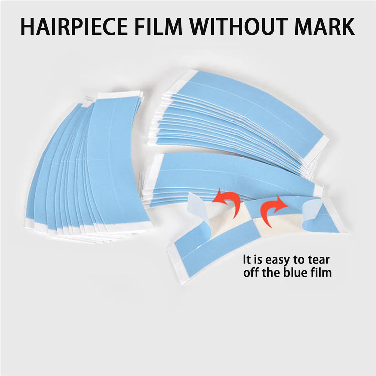 ABGN 288 قطعة/الوحدة الأزرق الثابتة شريط مزدوج شعر مستعار لاصق تمديد الشعر الشريط مقاوم للماء لفيلم شعر مستعار الدانتيل الشعر المستعار مع خط الحز