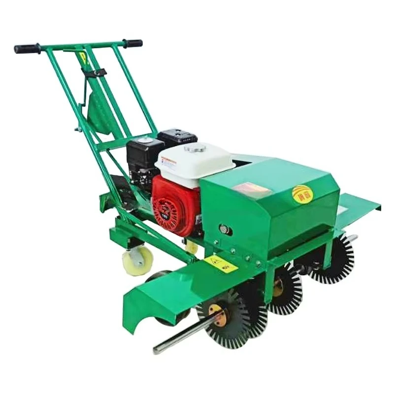 

Hand push power natural turf grafting wide rotating knife lawn profiler