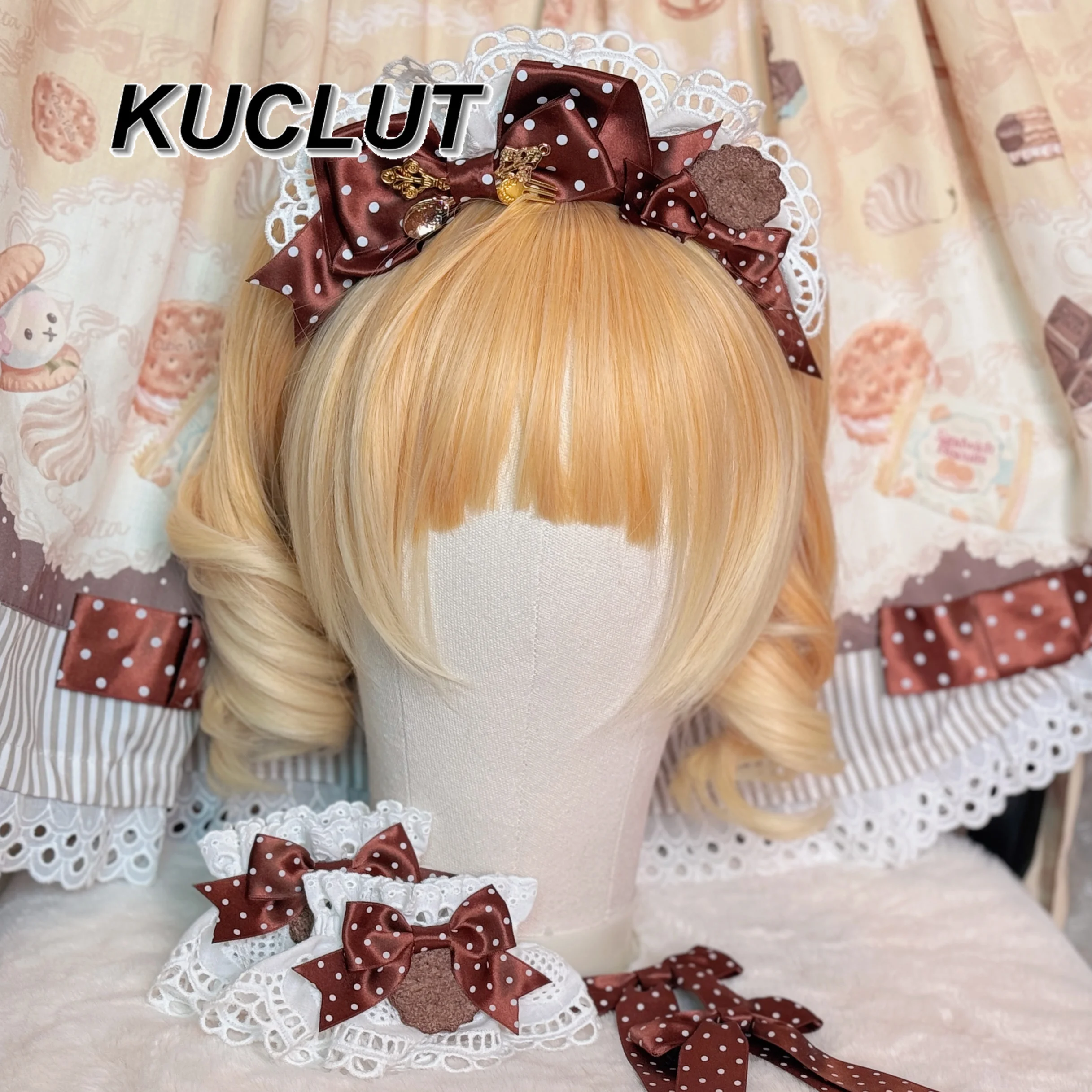 코스프레 액세서리 오리지널 로리타 스타일 새로운 헤드웨어 수제 소녀 액세서리 달콤하고 귀여운 KC 핸드 슬리브 헤어밴드