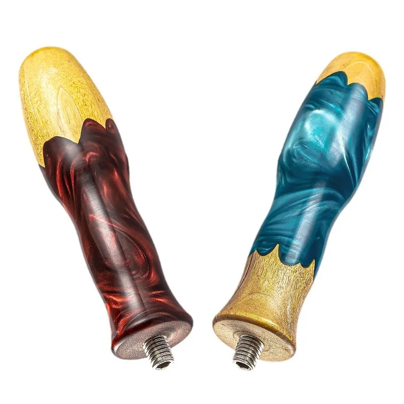 

Source factory, resin splicing solid wood handle, coffee machine modified handle handle M10 screw coffee handle