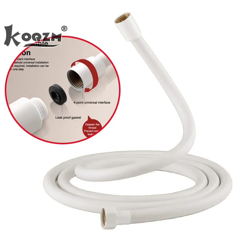 PVC Handheld Shower Head Hose Universal Flexible Anti Winding Explosion-proof Water Tube Bathroom Faucet Hose Extension Pipe