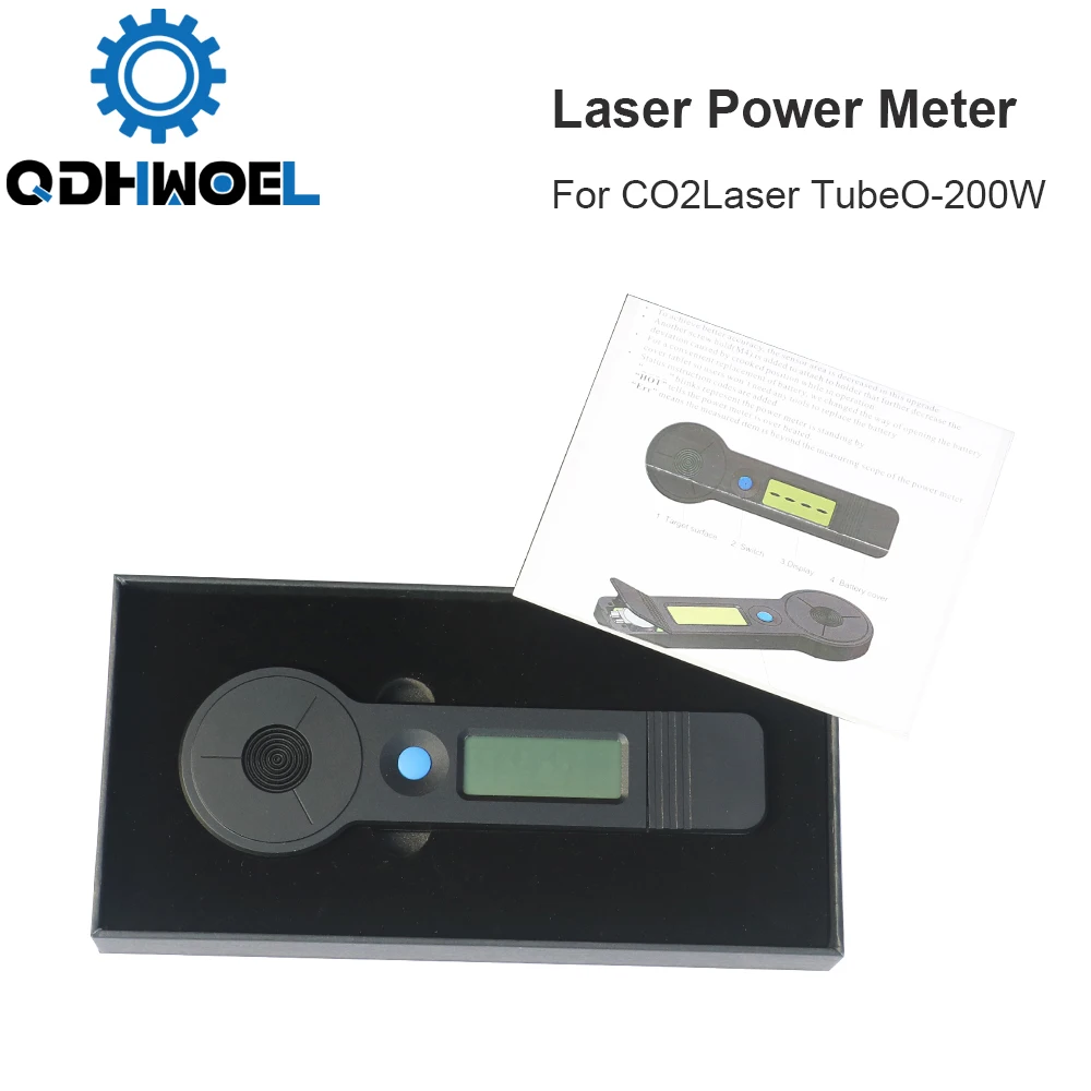 Qdhwoel Handheld Co2 Laserbuis Vermogensmeter 0-200W HLP-200B Voor Lasergravure En Snijmachine