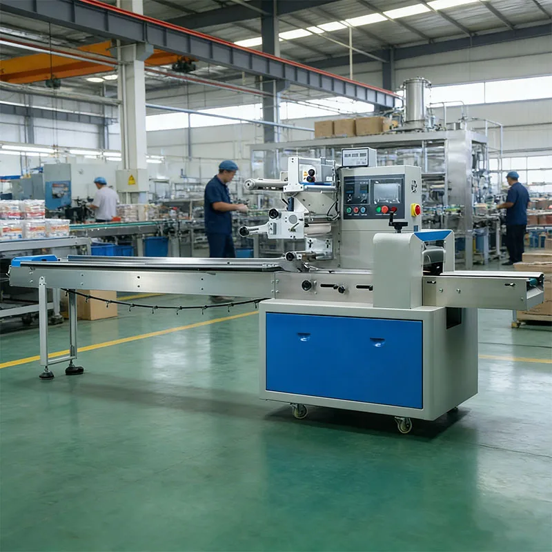 Automatic Plastic Pillow Packaging Machine for Food Bags Filling & Wrapping Soft Strip and Unorganized Objects Customized