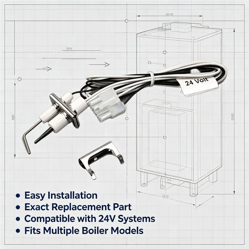 Silicon Nitride Ignition System Replacement Kit, Universal Low Nox Pool Heater,Boilers Kitchen Accessories Ignitor-A54Q