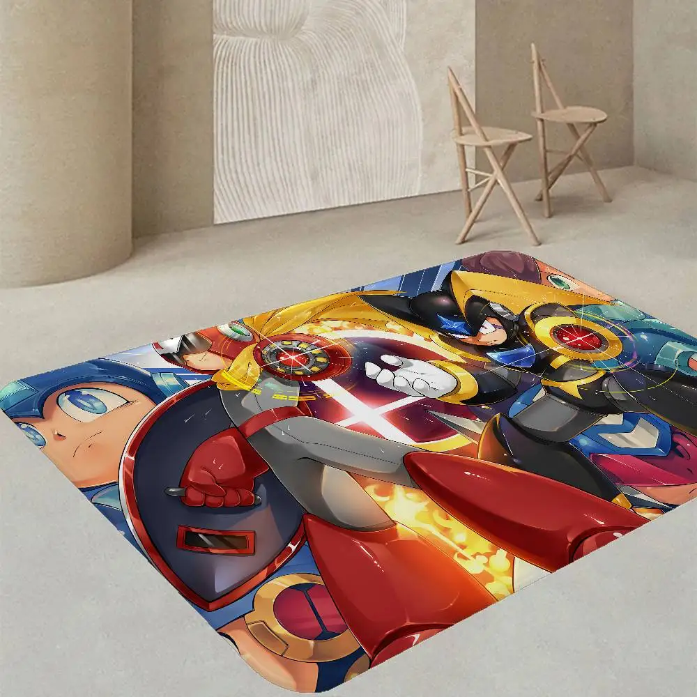 Classic Action Game R-Rockman Kitchen Mat Kids Room Bedroom Decoration Balcony Anti-Slip Doormat Living Room Alfombra