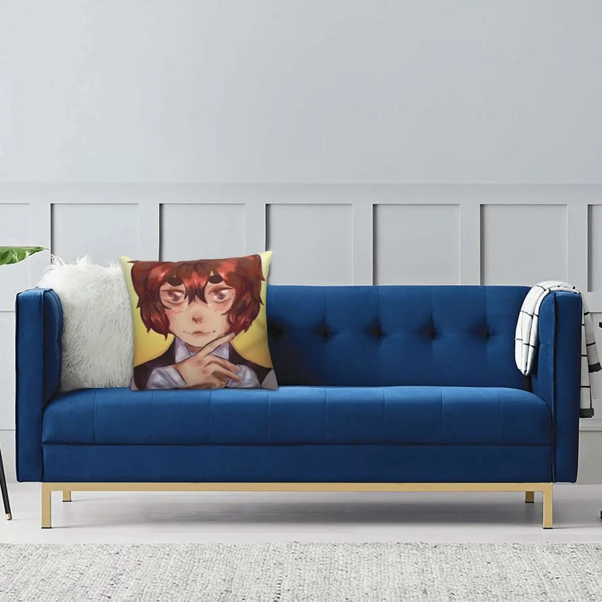 Anime Bungo Stray Dogs Square Pillowcase Pillow Cover Cushion Zip Decorative Comfort Throw Pillow for Home Bedroom