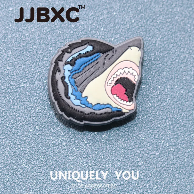 JJBXC CHARM Shoe Buckle Shoe Accessories Cartoon Shark DIY Fashion Shoes Accessories Suitable for cross Shoes