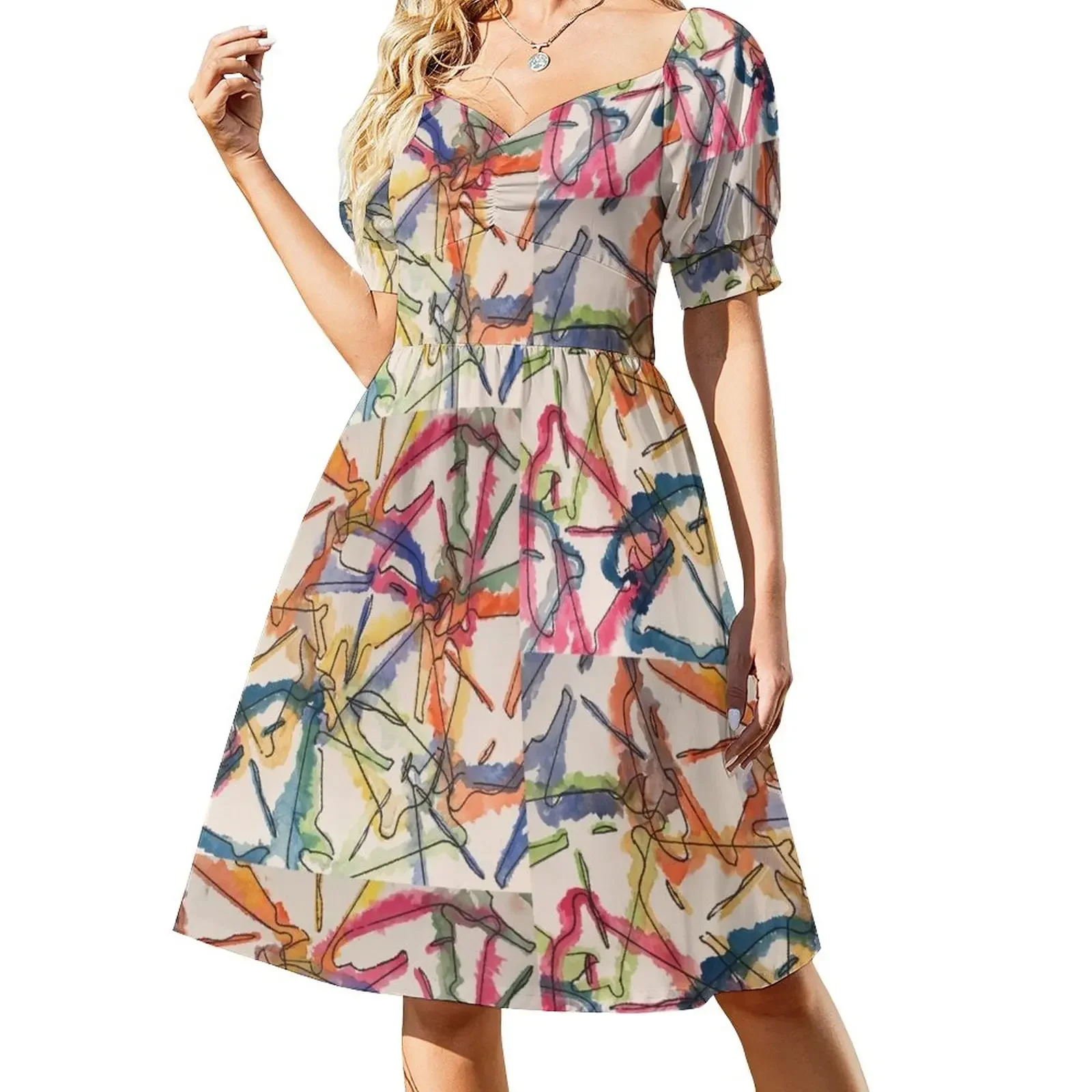 

Sail away abstract Short-Sleeved Dress summer dresses for women 2025 party dresses women Woman fashion