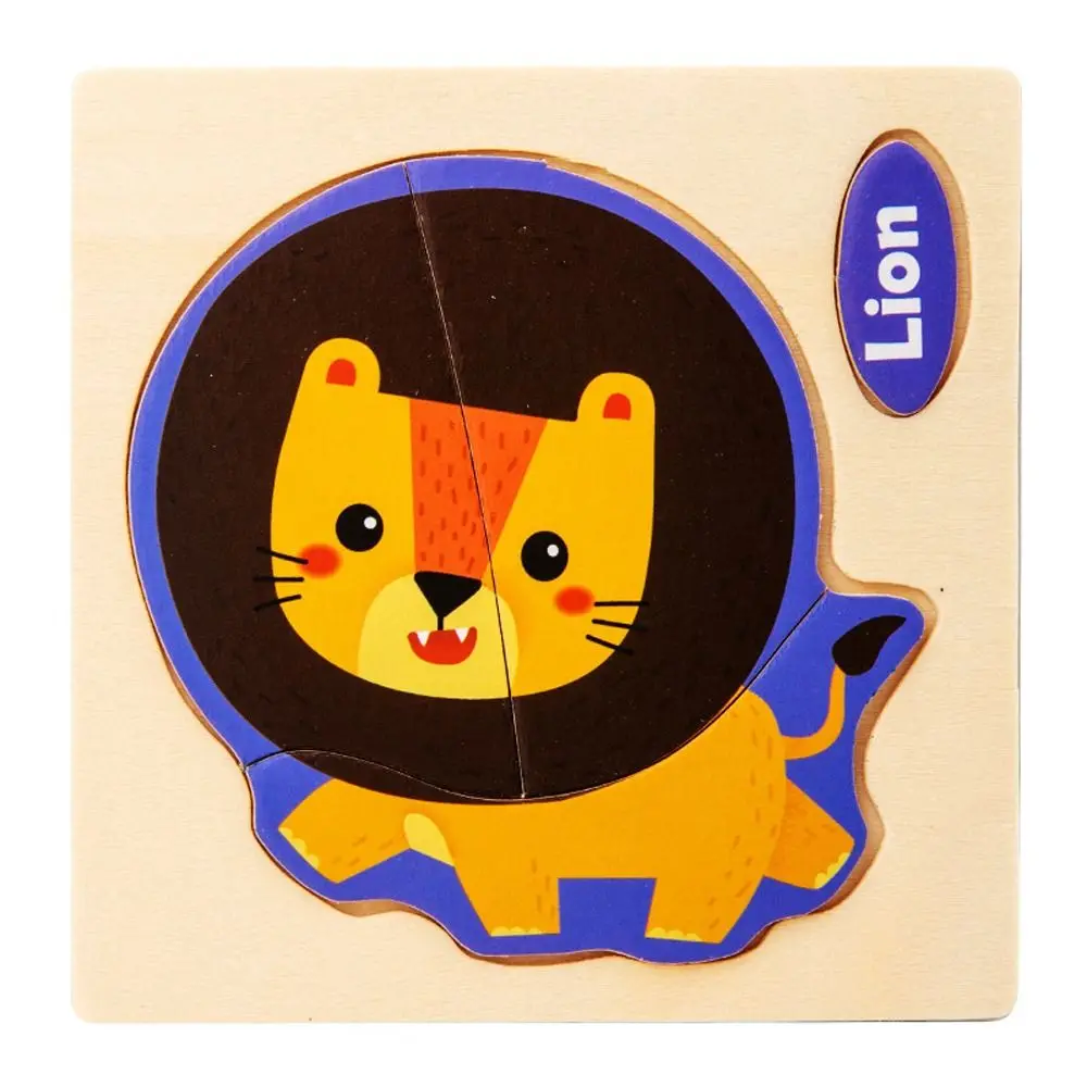 

Cute Wood 3D Animal Jigsaw Traffic Jigsaw Toys Multiple-topic Puzzle 3D Wooden Puzzle Interactive Game Animal Children Gifts