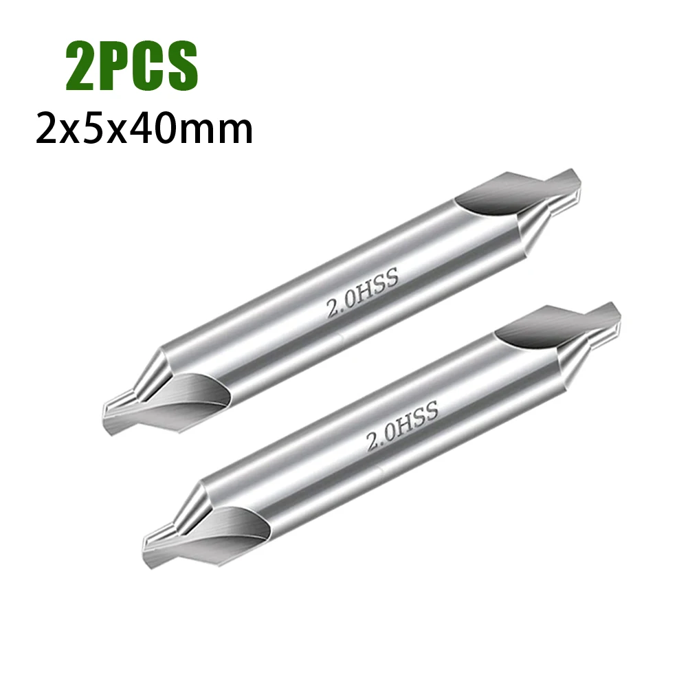 A Type Center Drill Bit Drill 2PCS Center Drill Countersink Holes Electronic Drills Temperature Wear Resistant Bit Drill