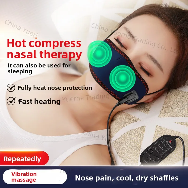 

Электрическая маска для носа с подогревом, пылезащитная, противоаллергическая, успокаивающая, зудящий массаж носа и блокированного носа, горячий компресс