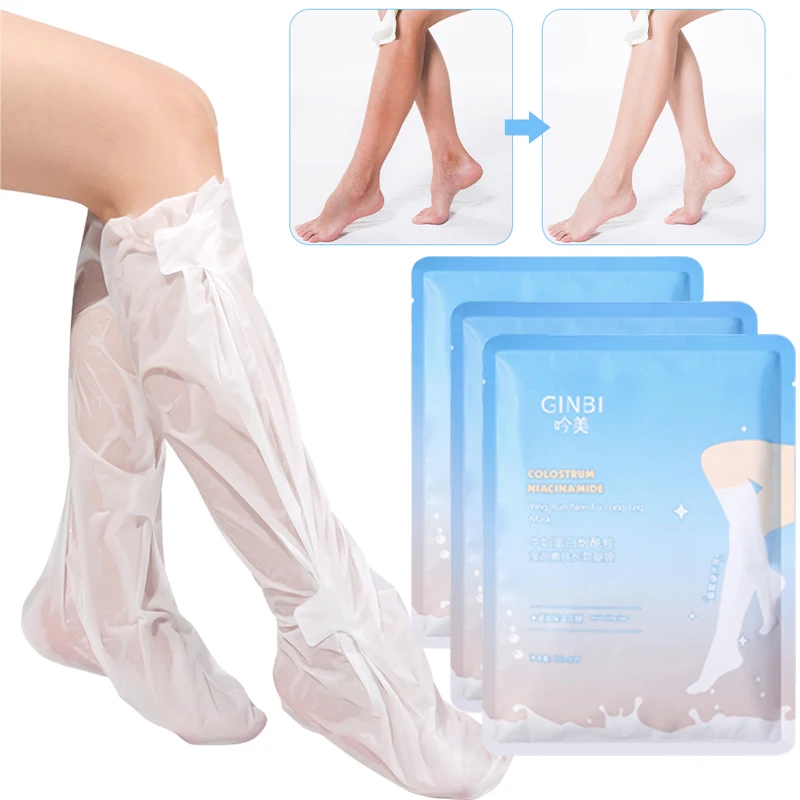 

Anti Cracked Long Foot Leg Masks Moisturizing Remove Dead Skin Exfoliating Whitening Pedicure Socks Feet Hand Mask Skin Care