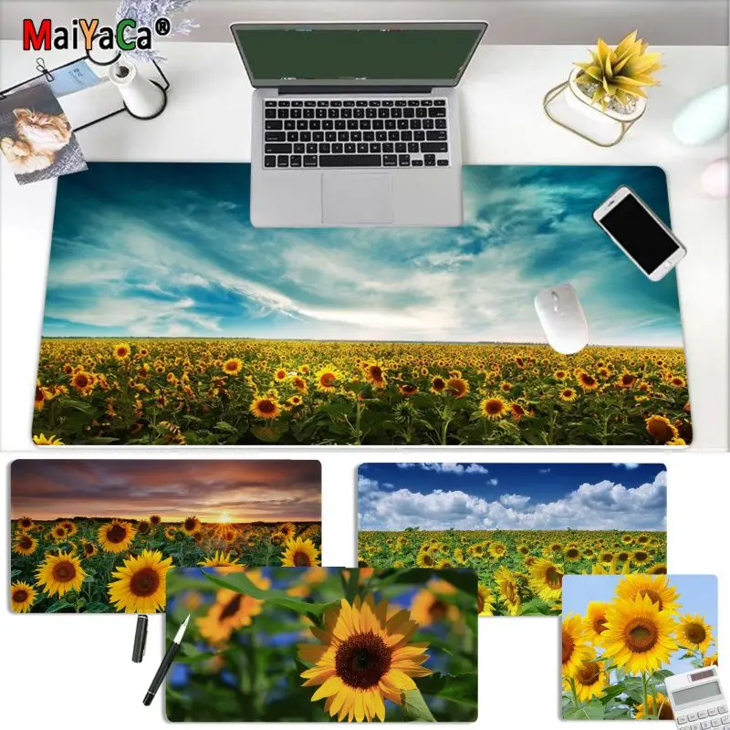 Cute Summer Daisy Sunflower Mousepad Boy Pad Laptop Gaming Mice Mousepad Size for Game Keyboard Pad for Gamer