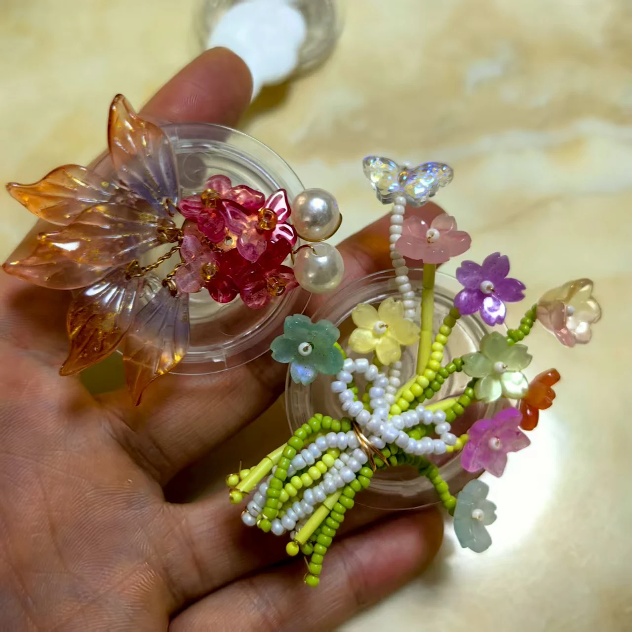 

Универсальный Smart Tok Glaze бусины цветочный букет рыбы держатель телефона для мобильного телефона Griptok для iPhone карман на палец гнездо