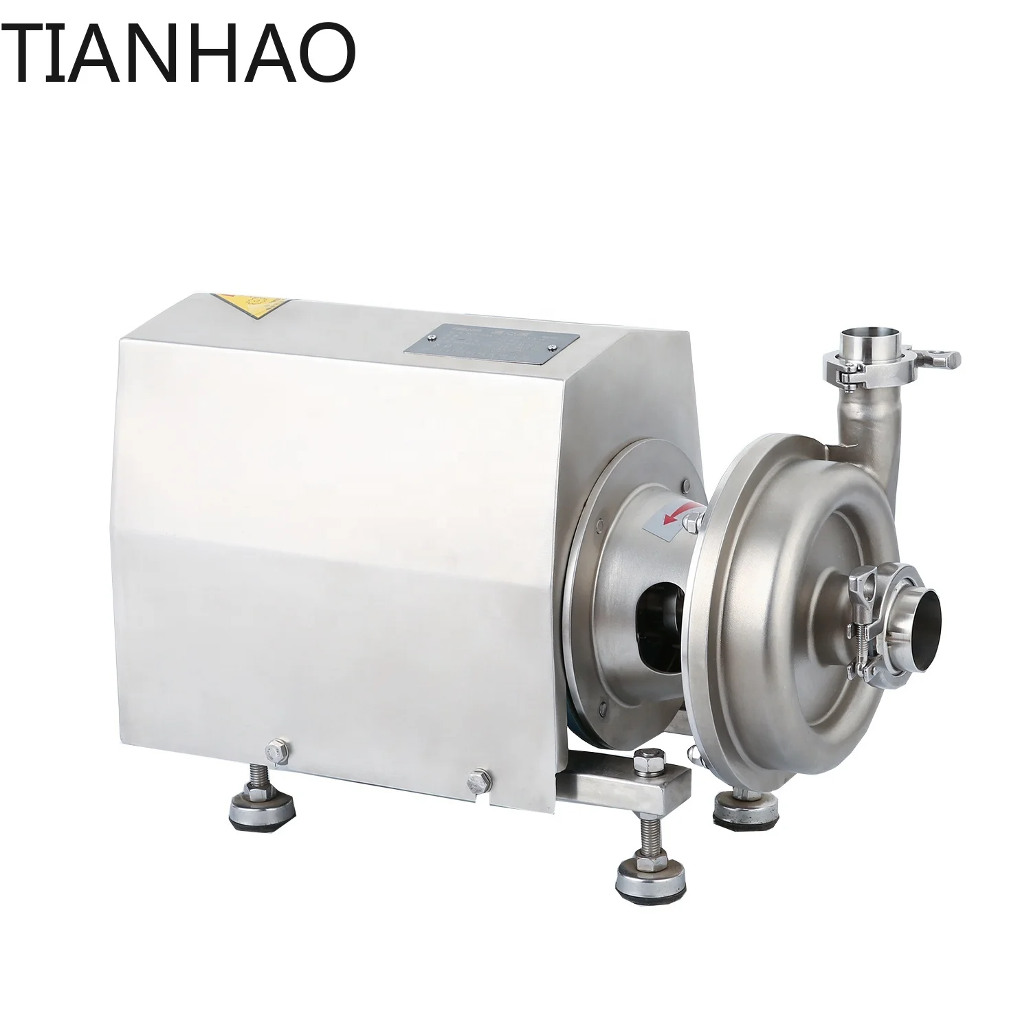Bomba centrífuga cuadrada de acero inoxidable sanitaria de calidad alimentaria KSCP 3kw con sello mecánico y impulsor abierto para transferencia de líquidos